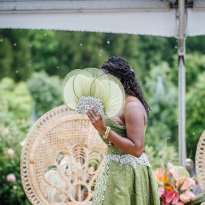 custom bridal fan