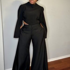 Black Palazzo Pants & Shirt Set